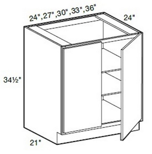 Ideal Cabinetry Manhattan High Gloss White Base Cabinet - B24FH-MHW