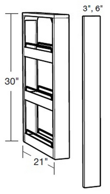 Ideal Cabinetry Manhattan High Gloss White Base Cabinet - BFPO3-MHW