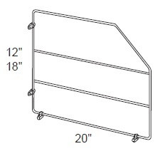 Ideal Cabinetry Manhattan High Gloss White Tray Dividers - TD18CR-MHW