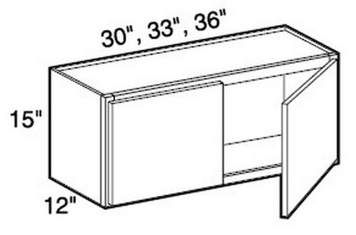 Ideal Cabinetry Manhattan High Gloss Metallic Wall Cabinet - W3615-MHM