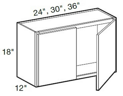 Ideal Cabinetry Manhattan High Gloss Metallic Wall Cabinet - W3018-MHM