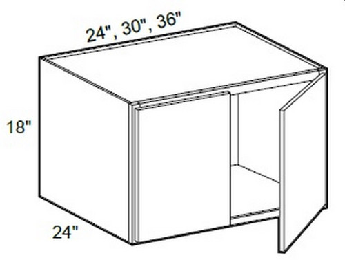 Ideal Cabinetry Manhattan High Gloss Metallic Wall Cabinet - W242418-MHM
