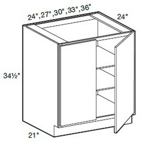 Ideal Cabinetry Manhattan High Gloss Metallic Base Cabinet - B30FH-MHM