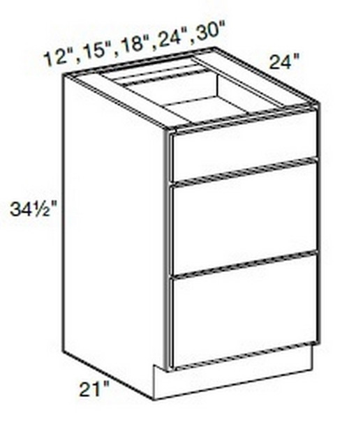 Ideal Cabinetry Manhattan High Gloss Metallic Base Cabinet - BD24-MHM