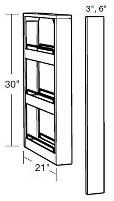Ideal Cabinetry Manhattan High Gloss Metallic Base Cabinet - BFPO6-MHM