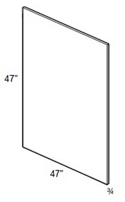 Ideal Cabinetry Manhattan High Gloss Metallic Island Panel - IPL4747-MHM