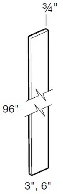 Ideal Cabinetry Manhattan High Gloss Metallic Tall Filler Strips - FS96-MHM