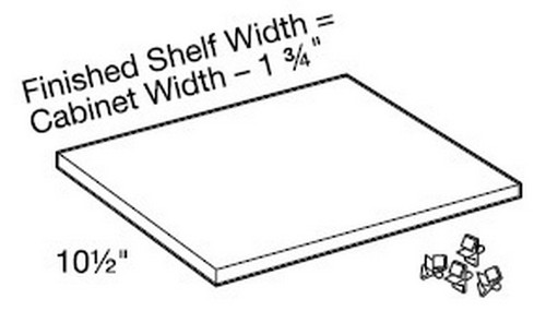 Ideal Cabinetry Manhattan High Gloss Metallic Wall Cabinet Shelf Kits - SK2112-MHM