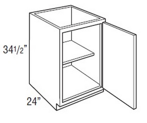 Mantra Cabinetry - Classic Stain - Full Height Base Single Door Cabinets - B9FHR-CLASSIC BARK