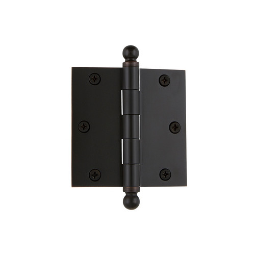 Grandeur Hardware - 3.5" Ball Tip Residential Hinge with Square Corners - Timeless Bronze - BALHNG - 808993