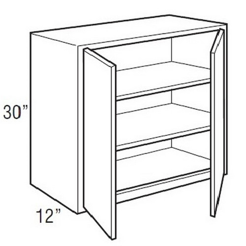 Mantra Cabinetry - Classic Paint - Wall Double Door Cabinets - W2430-CLASSIC SNOW