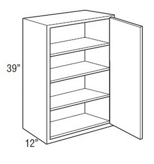 Mantra Cabinetry - Classic Paint - Wall Single Door Cabinets - W2139R-CLASSIC SNOW