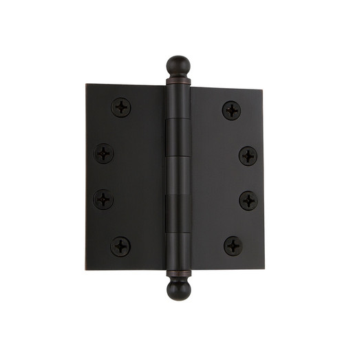 Grandeur Hardware - 4" Ball Tip Heavy Duty Hinge with Square Corners - Timeless Bronze - BALHNG - 809021