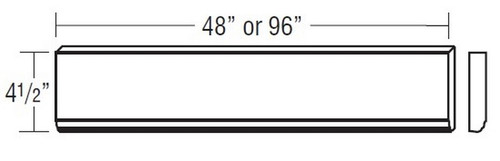 Mantra Cabinetry - Classic Paint - Straight Valance - Baseboard - VV96-CLASSIC SNOW