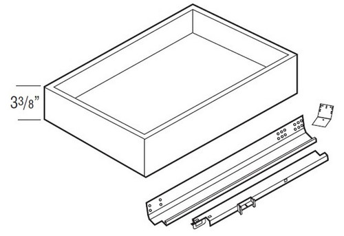 Mantra Cabinetry - Classic Paint - Roll Tray Kits - RT18WD-CLASSIC SNOW