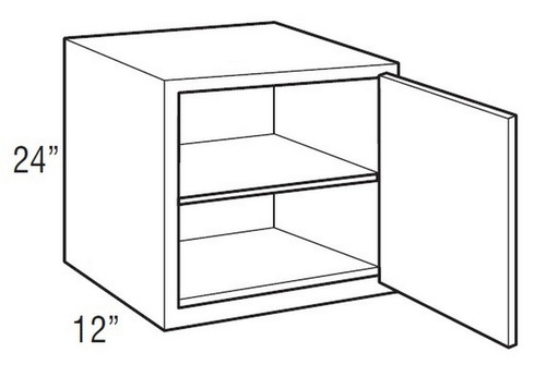 Mantra Cabinetry - Omni Paint - Wall Single Door Cabinets - W2124R-OMNI SNOW