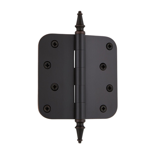 Grandeur Hardware - 4" Steeple Tip Residential Hinge with 5/8" Radius Corners - Timeless Bronze - STEHNG - 813055