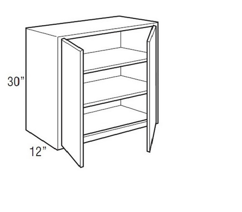 Mantra Cabinetry - Omni Paint - Wall Double Door Cabinets - W2730-OMNI SNOW