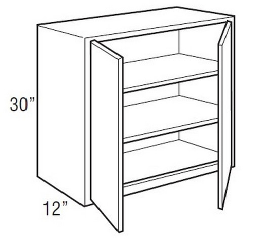 Mantra Cabinetry - Omni Paint - Wall Double Door Cabinets - W3330-OMNI SNOW