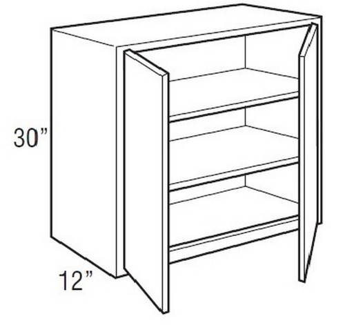 Mantra Cabinetry - Omni Paint - Wall Double Door Cabinets - W3630-OMNI SNOW