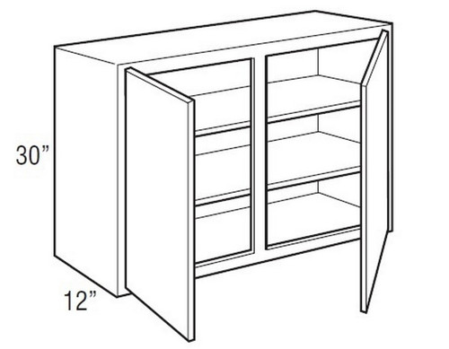 Mantra Cabinetry - Omni Paint - Wall Double Door Cabinets - W4230-OMNI SNOW