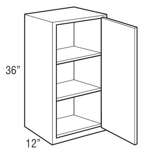 Mantra Cabinetry - Omni Paint - Wall Single Door Cabinets - W2136R-OMNI SNOW