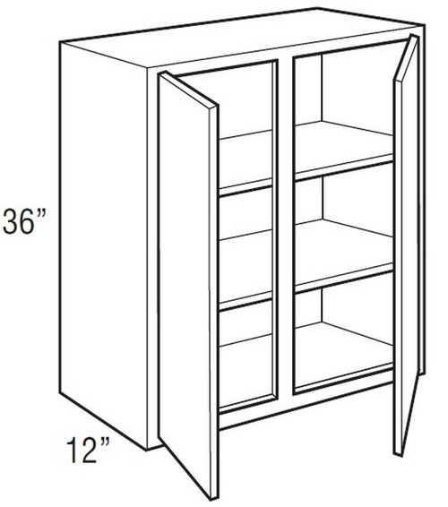 Mantra Cabinetry - Omni Paint - Wall Double Door Cabinets - W4236-OMNI SNOW