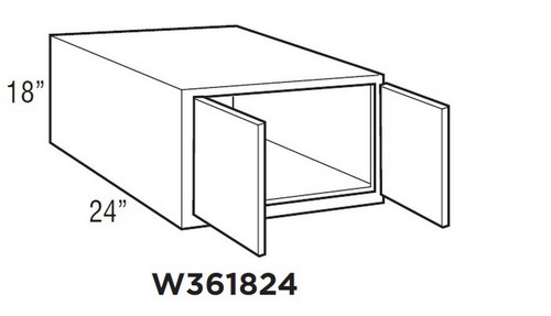 Mantra Cabinetry - Omni Paint - Wall Double Door Cabinets - W361824-OMNI SNOW