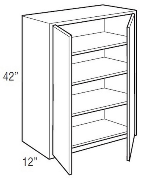 Mantra Cabinetry - Omni Paint - Wall Double Door Cabinets - W2742-OMNI MINERAL