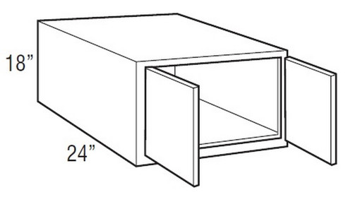 Mantra Cabinetry - Omni Paint - Wall Double Door Cabinets - W361824-OMNI MINERAL