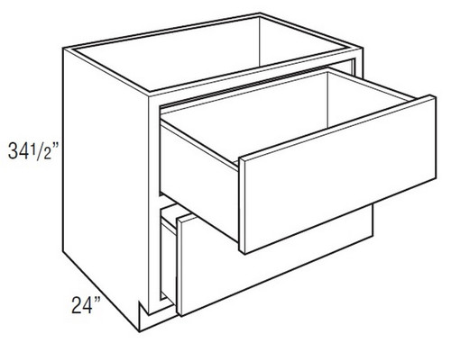 Mantra Cabinetry - Omni Paint - 2 Drawer Base Cabinets - 2DB30-OMNI MINERAL