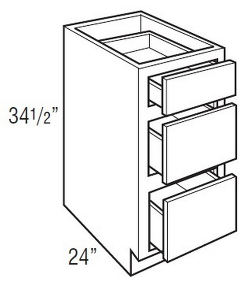 Mantra Cabinetry - Omni Paint - 3 Drawer Base Cabinets - 3DB21-OMNI MINERAL