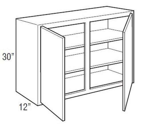 Mantra Cabinetry - Omni Paint - Wall Double Door Cabinets - W4230-OMNI GRAPHITE