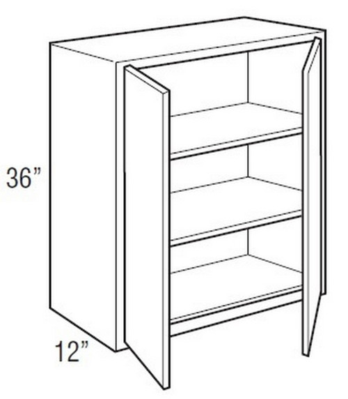 Mantra Cabinetry - Omni Paint - Wall Double Door Cabinets - W3636-OMNI GRAPHITE