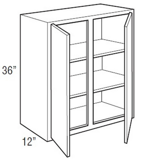 Mantra Cabinetry - Omni Paint - Wall Double Door Cabinets - W4236-OMNI GRAPHITE