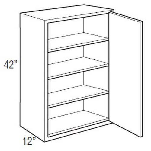 Mantra Cabinetry - Omni Paint - Wall Single Door Cabinets - W942R-OMNI GRAPHITE