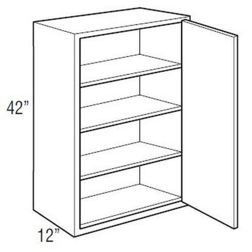 Mantra Cabinetry - Omni Paint - Wall Single Door Cabinets - W1542R-OMNI GRAPHITE