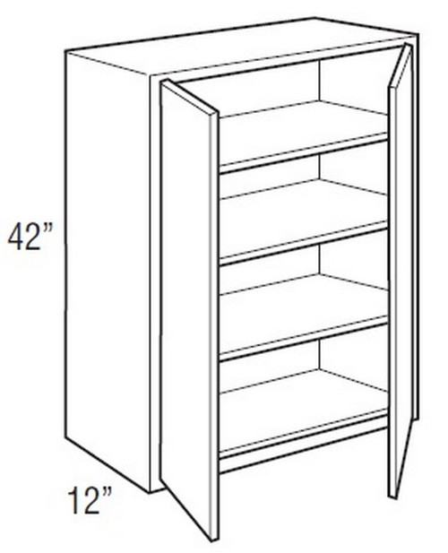 Mantra Cabinetry - Omni Paint - Wall Double Door Cabinets - W2442-OMNI GRAPHITE