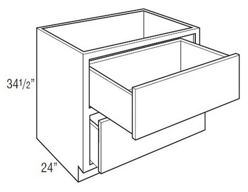 Mantra Cabinetry - Omni Paint - 2 Drawer Base Cabinets - 2DB36-OMNI GRAPHITE