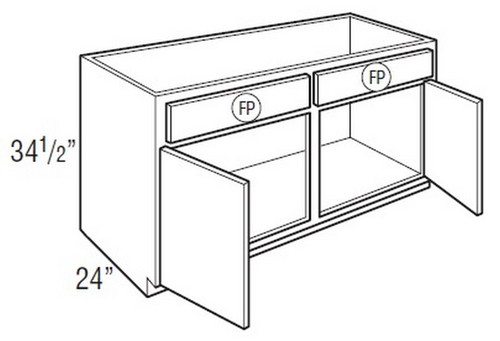 Mantra Cabinetry - Omni Paint - Sink Base Cabinets - SB42-OMNI GRAPHITE