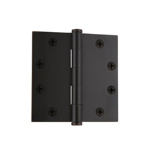 Grandeur Hardware - 4.5" Button Tip Heavy Duty Hinge with Square Corners - Timeless Bronze - BUTHNG - 824301
