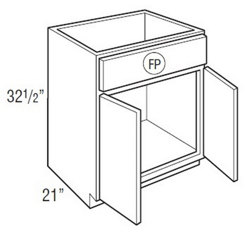 Mantra Cabinetry - Omni Paint - Vanity Sink Base Cabinets - VSB3632.521-OMNI GRAPHITE