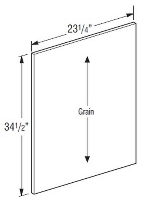 Mantra Cabinetry - Omni Paint - End Panel Skins - BEPS34.514-OMNI GRAPHITE
