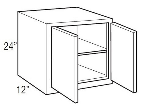 Mantra Cabinetry - Spectra Paint - Wall Double Door Cabinets - W2424-SPECTRA SNOW