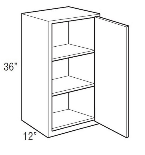 Mantra Cabinetry - Spectra Paint - Wall Single Door Cabinets - W2136R-SPECTRA SNOW