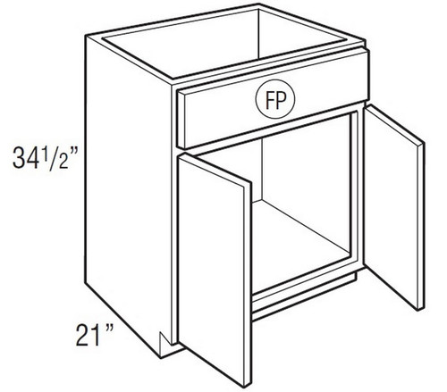 Mantra Cabinetry - Spectra Paint - Vanity Sink Base Cabinets - VSB363421-SPECTRA SNOW