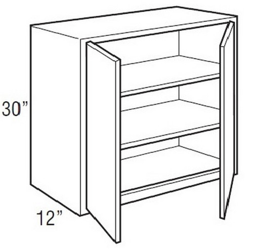 Mantra Cabinetry - Spectra Paint - Wall Double Door Cabinets - W2430-SPECTRA MINERAL