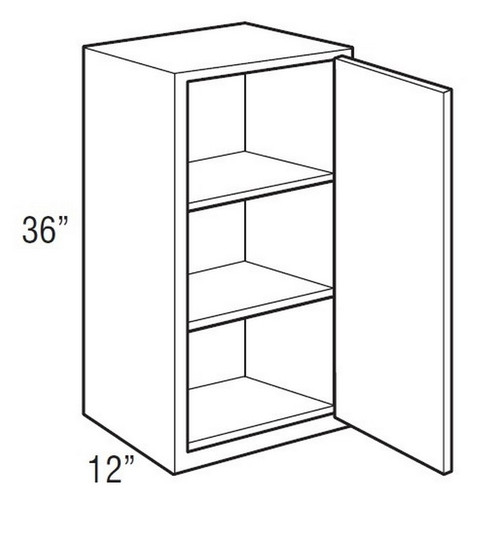 Mantra Cabinetry - Spectra Paint - Wall Single Door Cabinets - W1236R-SPECTRA MINERAL