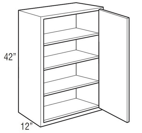 Mantra Cabinetry - Spectra Paint - Wall Single Door Cabinets - W1542R-SPECTRA MINERAL