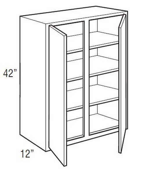 Mantra Cabinetry - Spectra Paint - Wall Double Door Cabinets - W4242-SPECTRA MINERAL